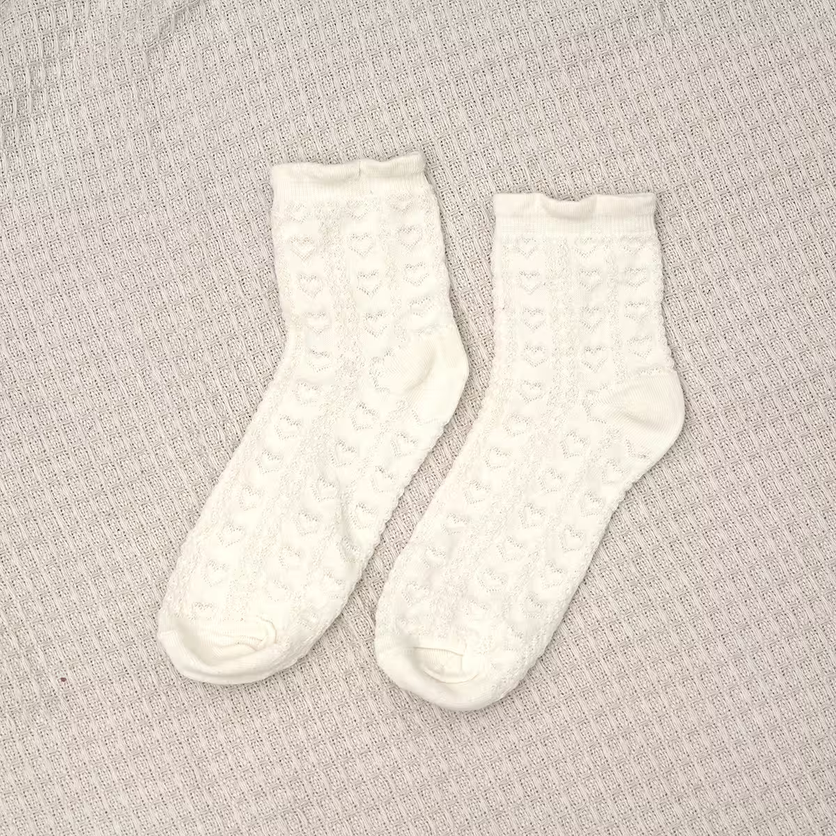 白粉蝴蝶結&times;中筒襪&times;五雙套件襪子組-第4張