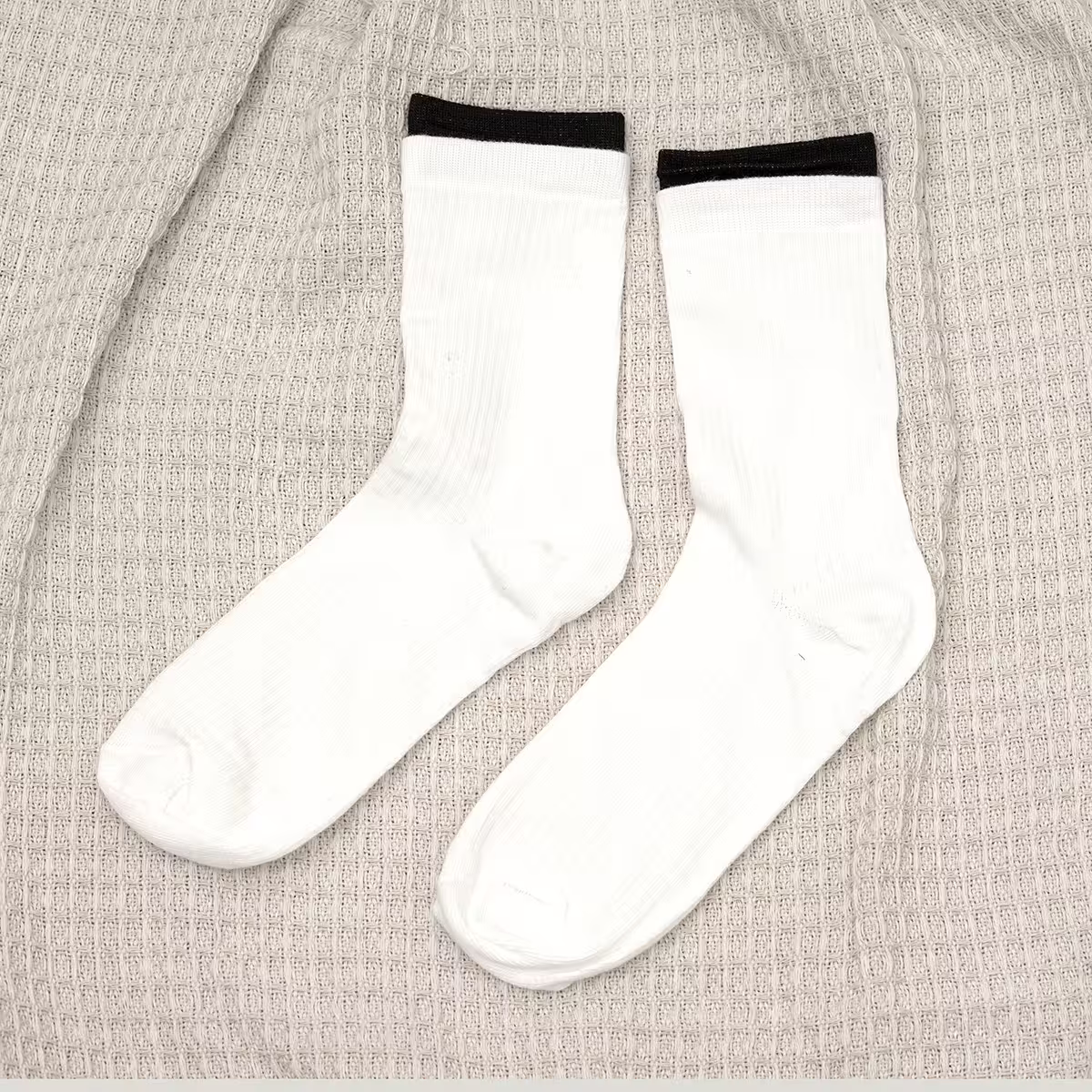 假兩件包邊&times;中筒襪&times;四雙套件襪子組-第2張