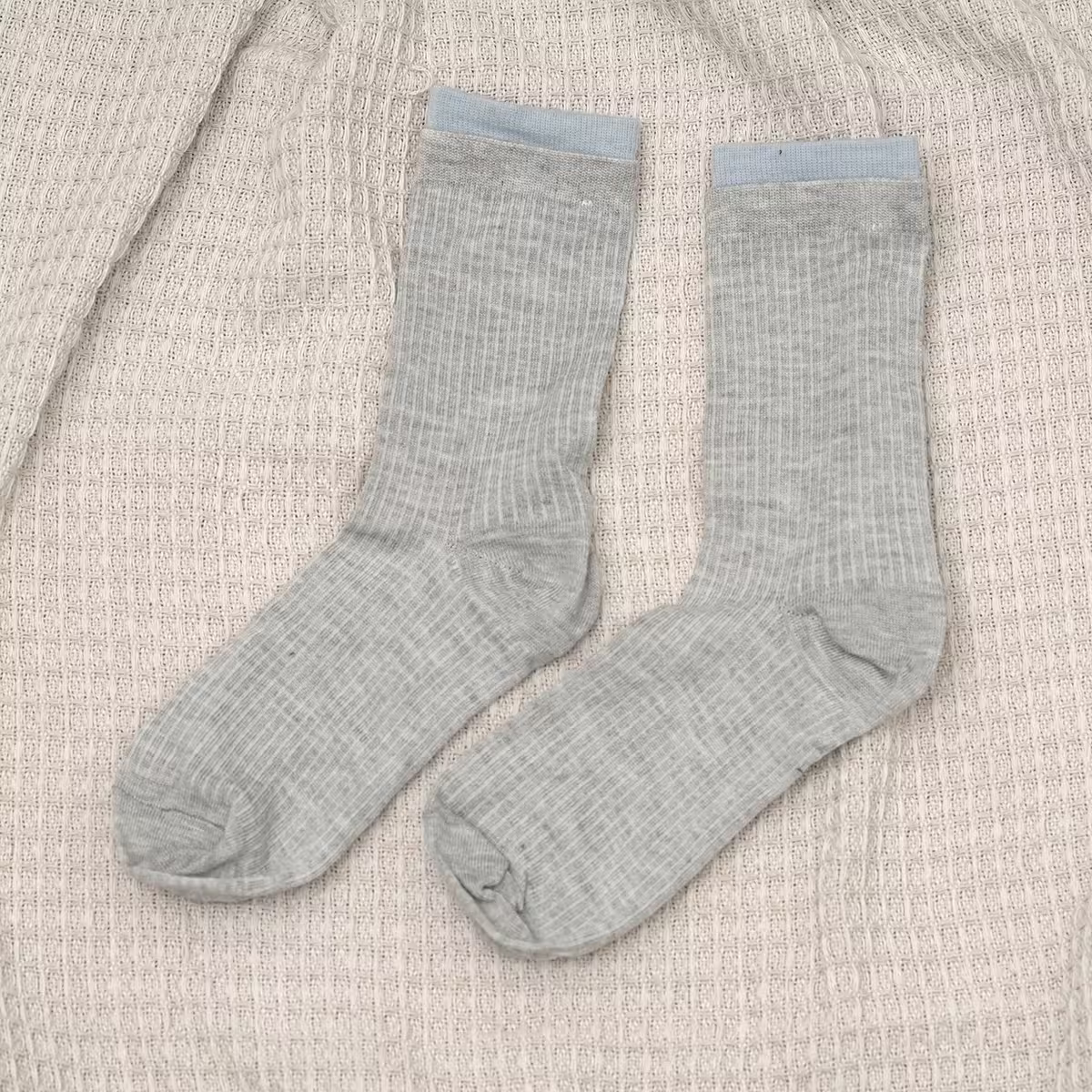 假兩件包邊&times;中筒襪&times;四雙套件襪子組-第3張