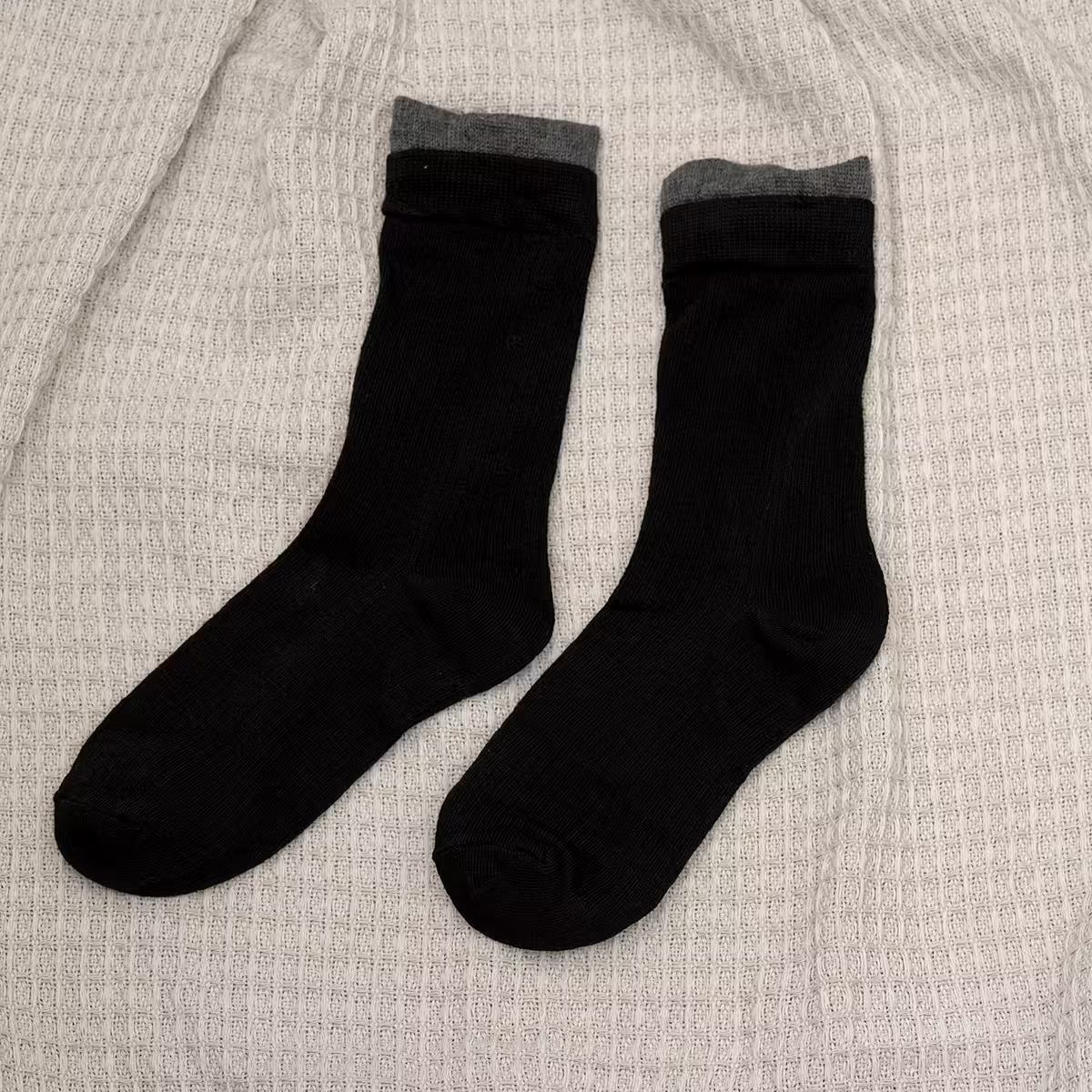 假兩件包邊&times;中筒襪&times;四雙套件襪子組-第5張