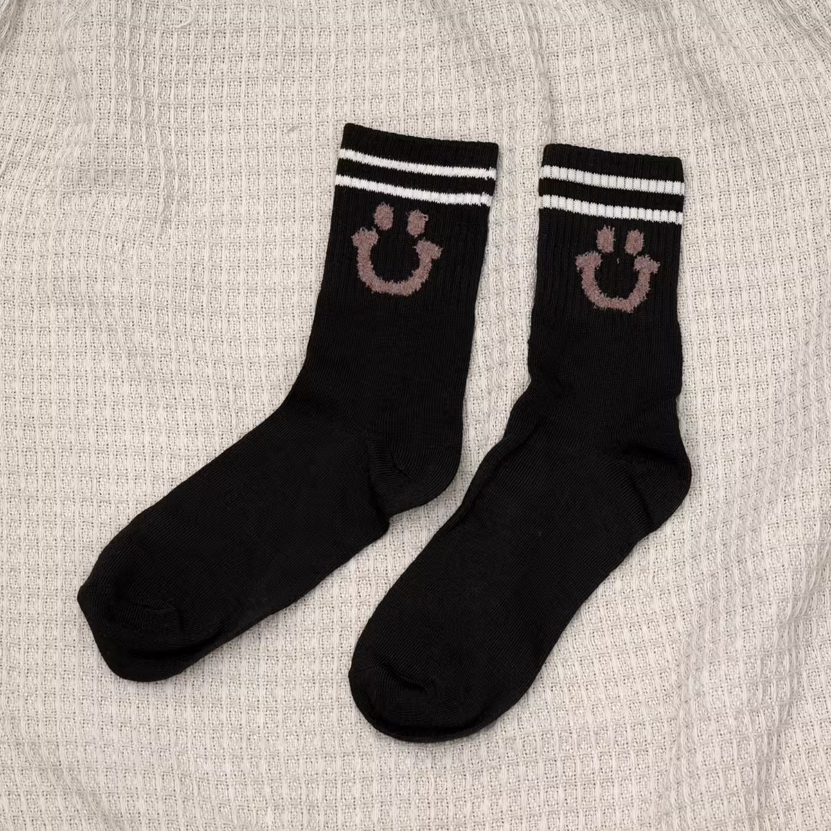 熊熊笑臉蝴蝶結愛心&times;中筒襪&times;四雙套件襪子組-第2張