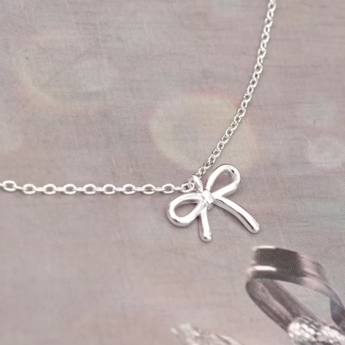 925銀飾&times;小清心蝴蝶結&times;鎖骨項鍊-第2張