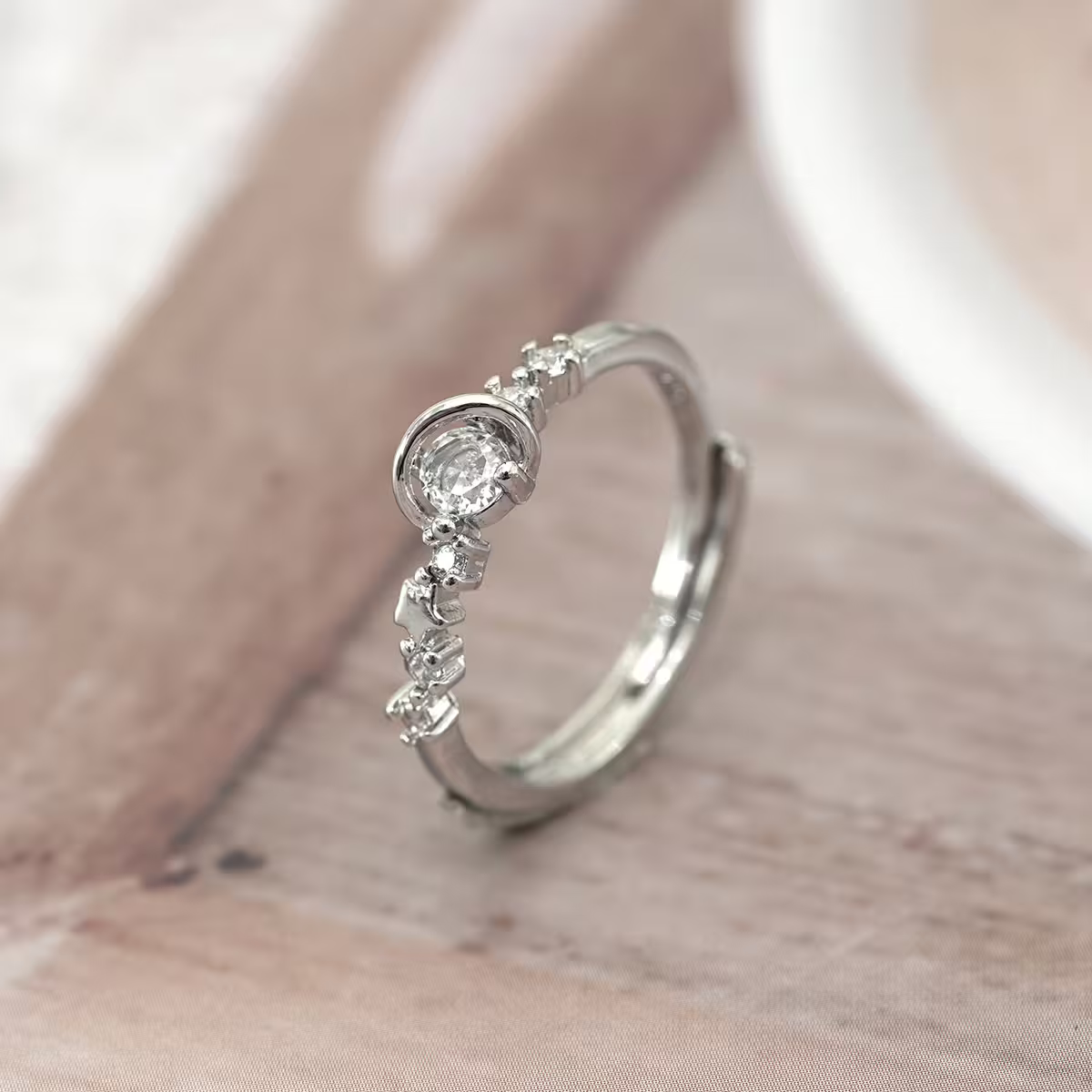 925銀飾&times;環繞星球&times;開口戒指-第1張