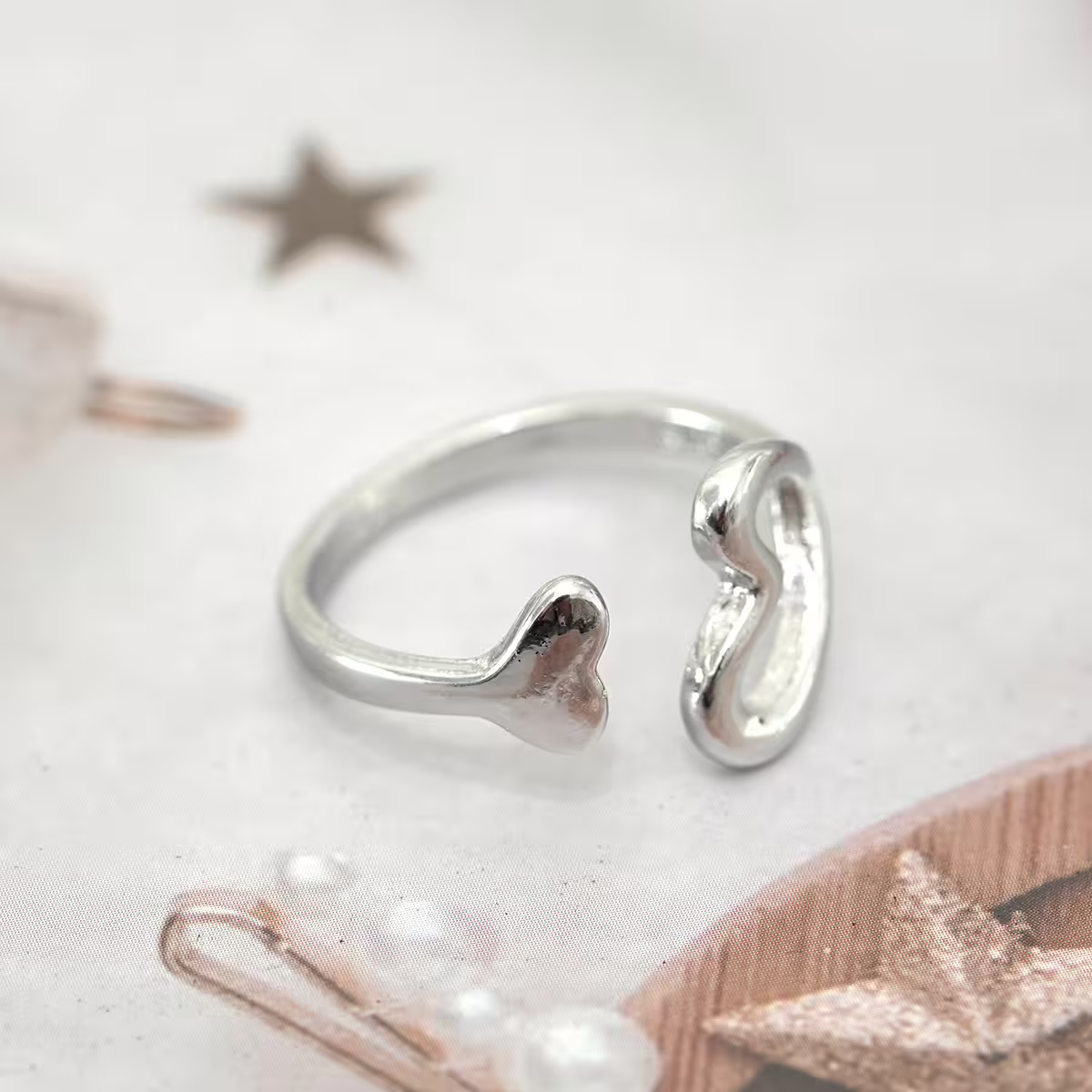 925銀飾&times;此心彼心&times;開口戒指-第3張