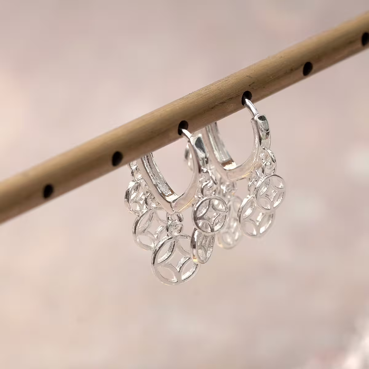 925銀針&times;招財古錢&times;耳扣-第2張