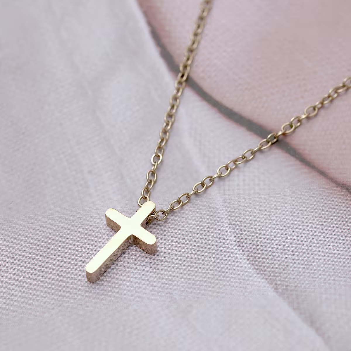 316鋼飾&times;十字架&times;項鍊&times;金色-第1張