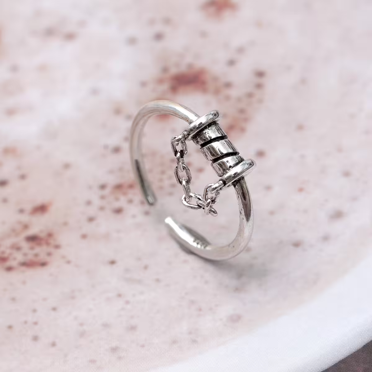 925銀飾&times;小蠻腰鍊條&times;開口戒指-第1張