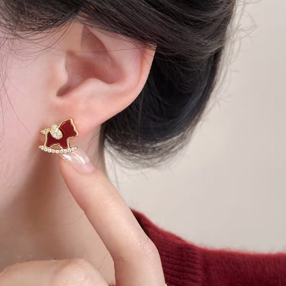 紅運飛馬&times;吊墜耳環-第5張