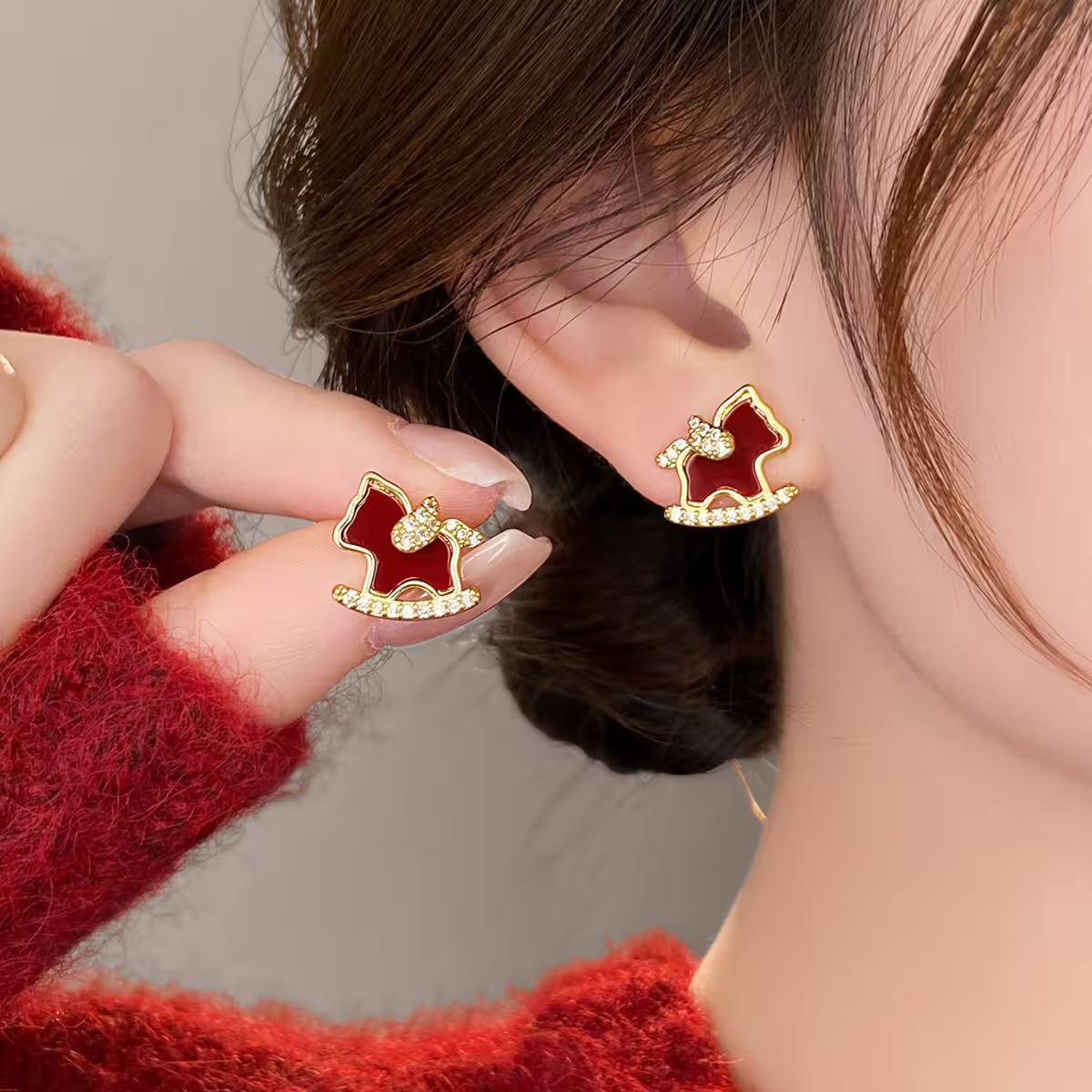 紅運飛馬&times;吊墜耳環-第6張