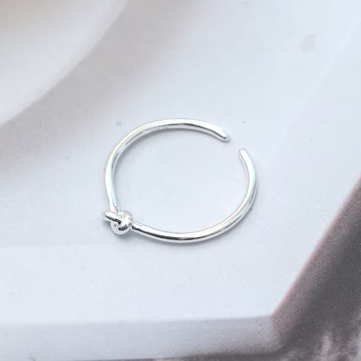 925銀飾&times;打結線條&times;開口戒指-第3張