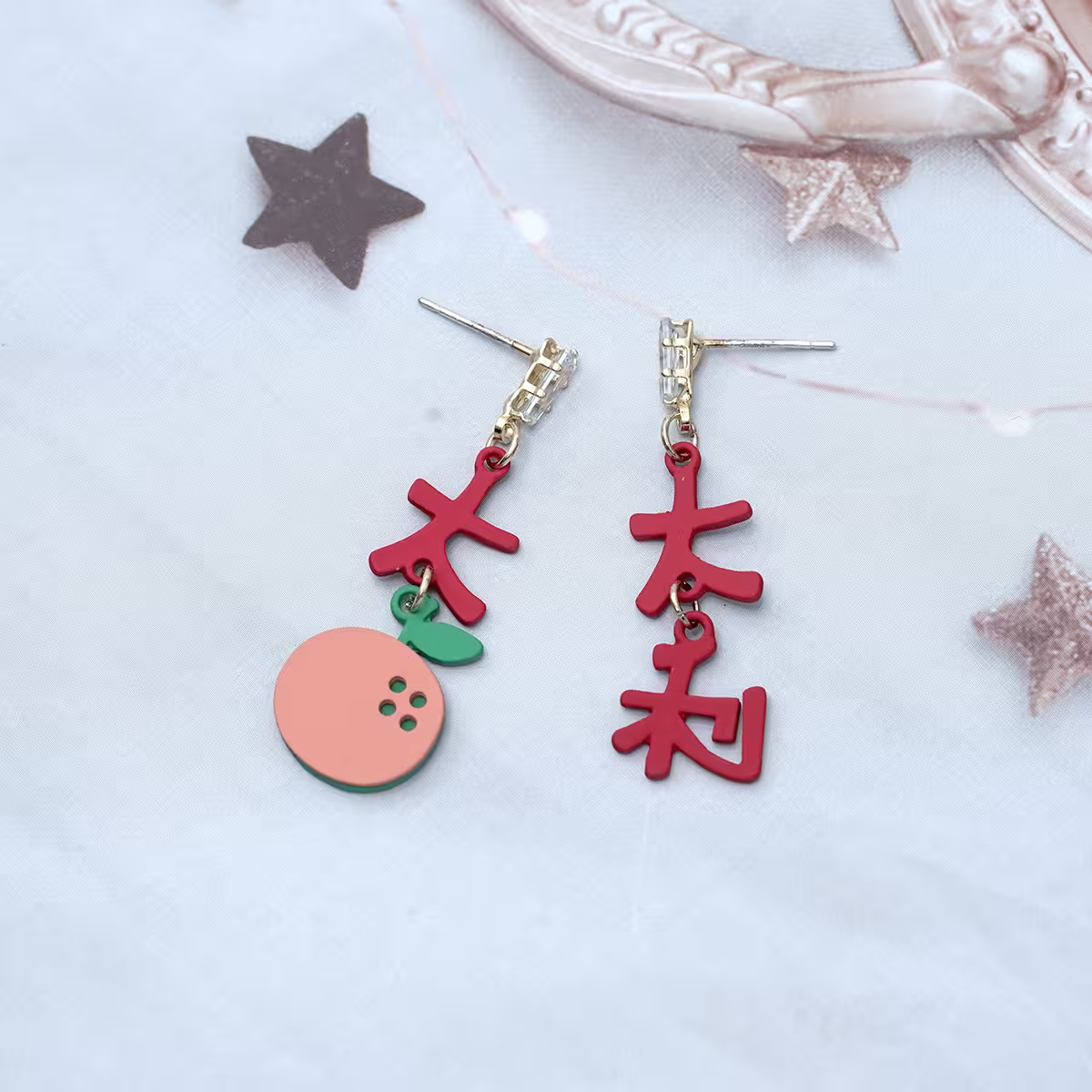 大橘大利&times;不對稱吊墜耳扣-第2張