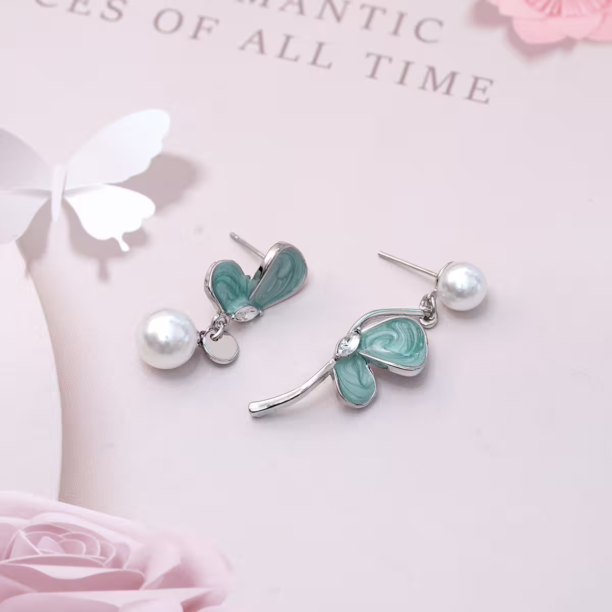 是花似蝶&times;不對稱吊墜耳環-第4張