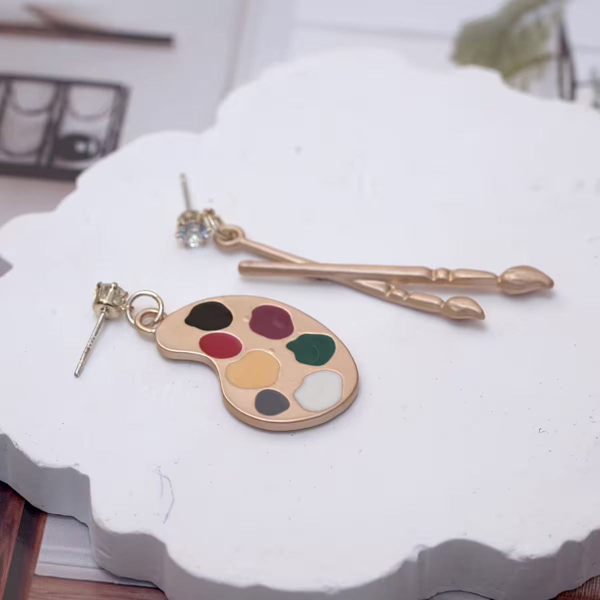 小畫家&times;不對稱吊墜耳環-第4張