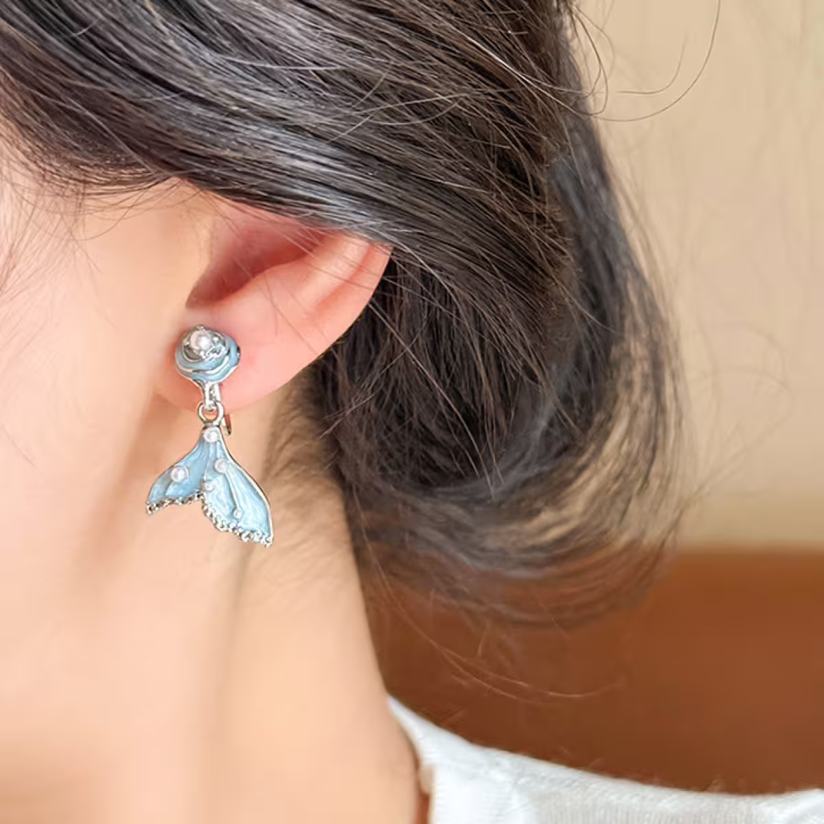 玫瑰人魚&times;蚊香盤U型耳夾-第6張