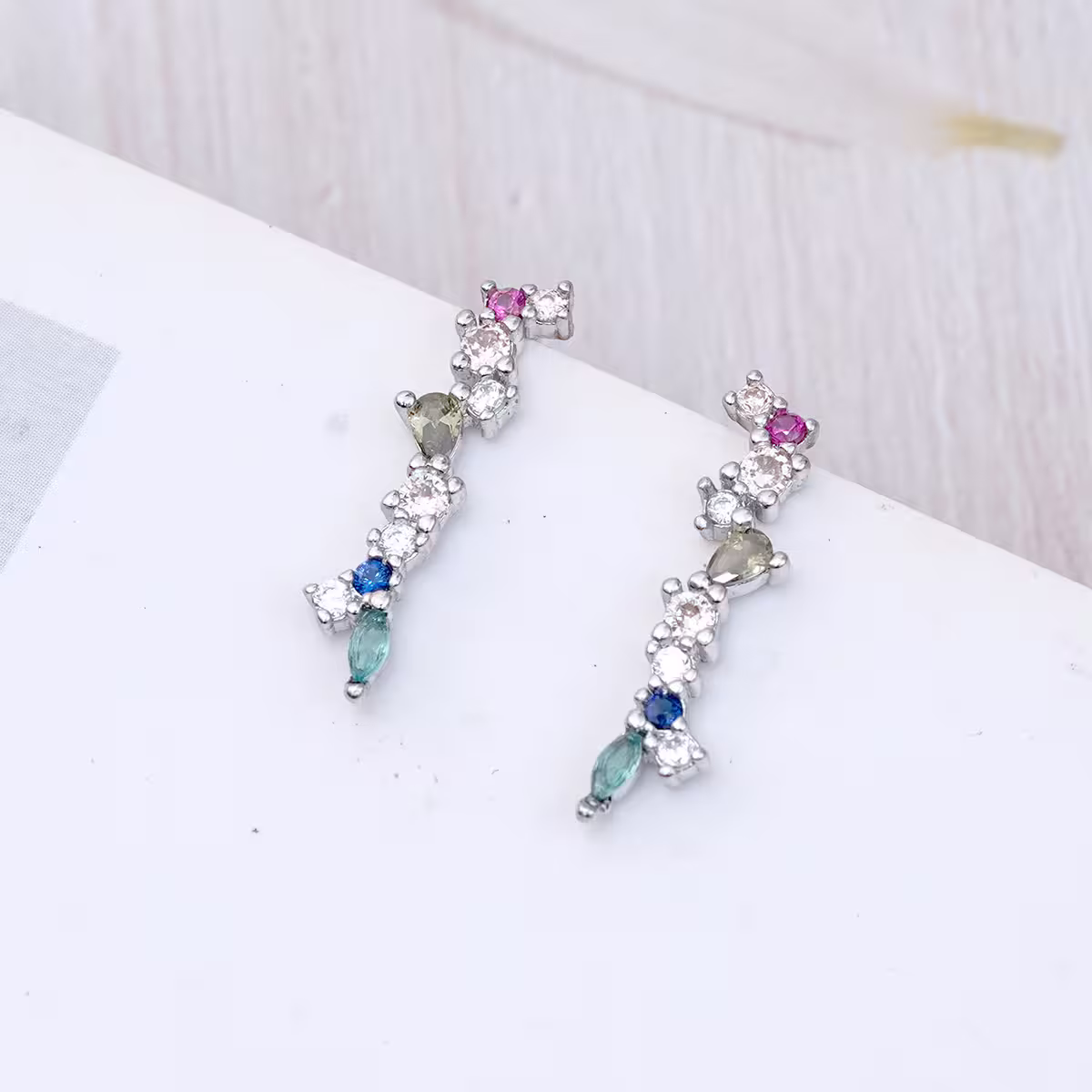 925銀針&times;波西亞米彩鑽&times;耳環-第1張