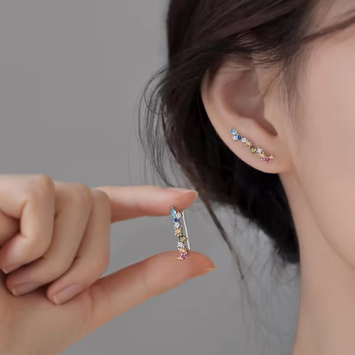925銀針&times;波西亞米彩鑽&times;耳環-第6張