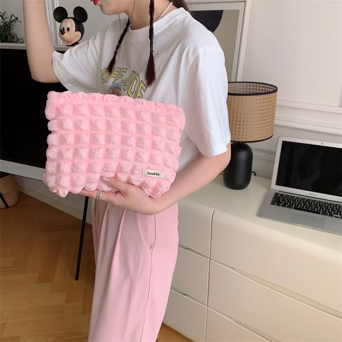 泡芙雲朵包&times;化妝包&times;粉紅-第3張