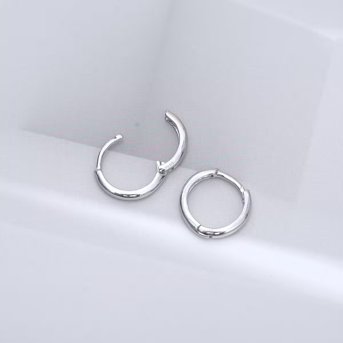 925銀針&times;13mm光面極簡圓環&times;耳扣-第3張