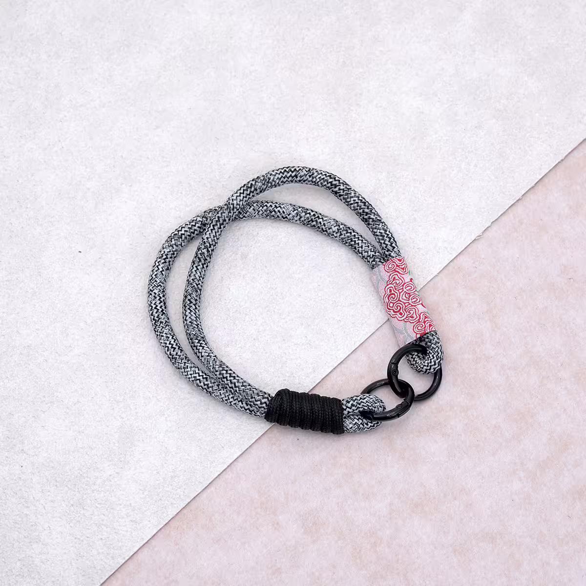 雙線古風祥雲&times;手機腕帶掛繩&times;黑灰-第2張