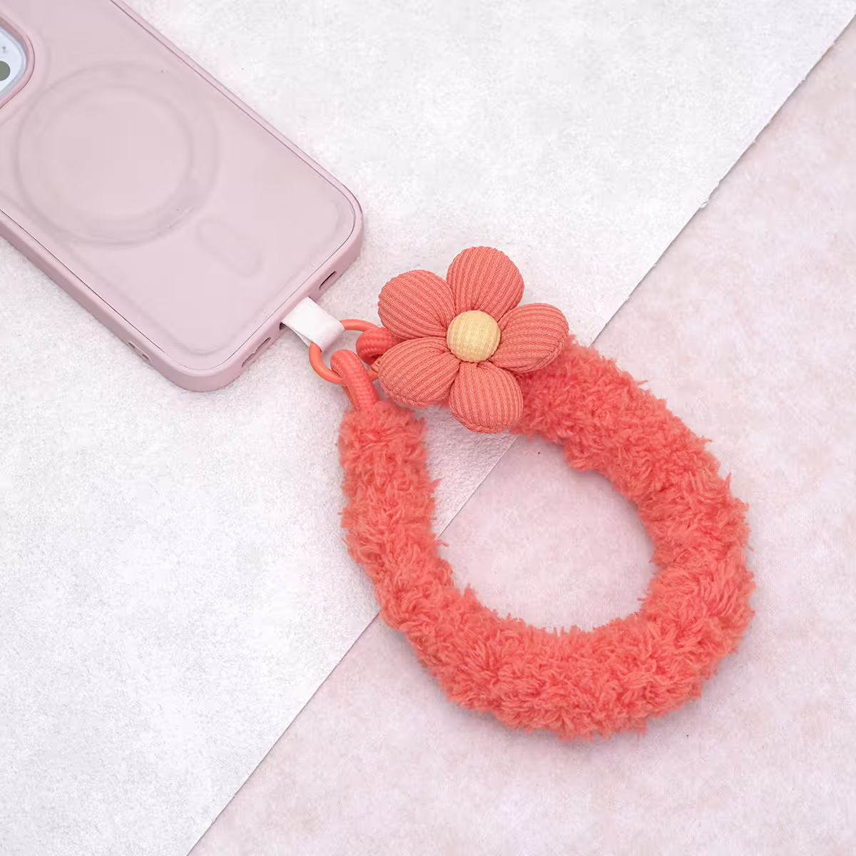 毛毛蟲小花朵&times;手機腕帶掛繩&times;橘色-第4張