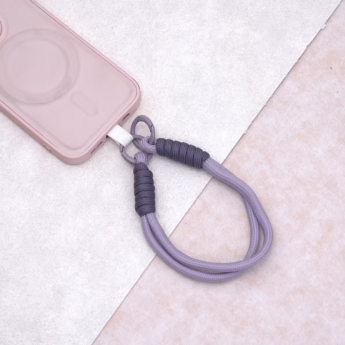 雙線素繩&times;手機腕帶掛繩&times;紫色-第2張