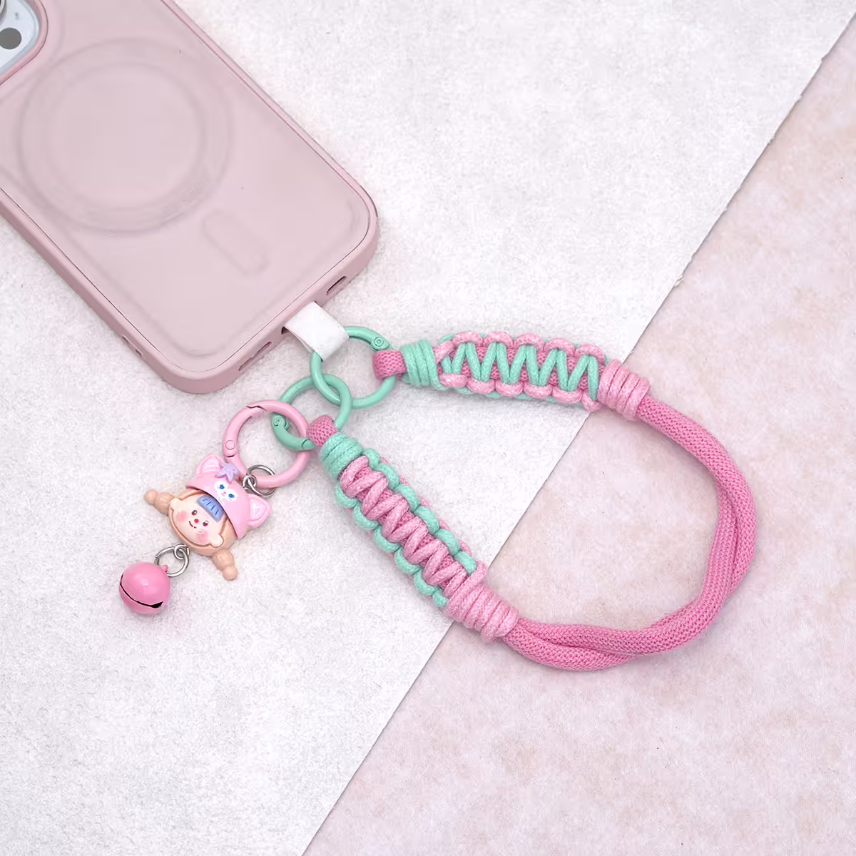 動物女孩&times;手機腕帶掛繩&times;粉紅-第3張