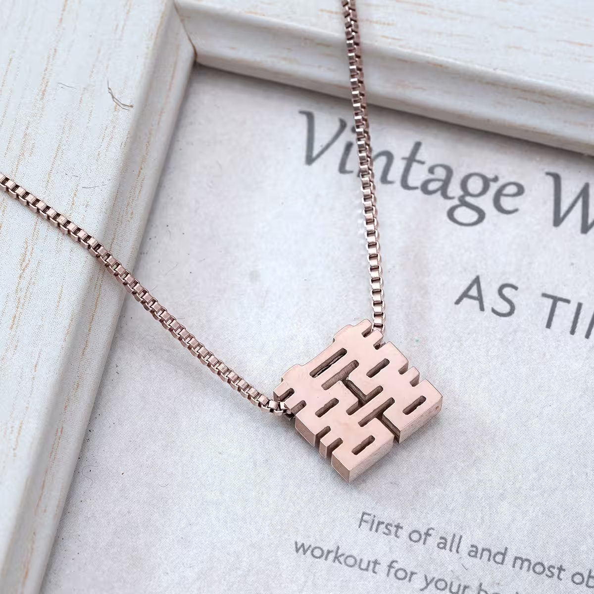 316鋼飾&times;雙囍&times;項鍊&times;玫瑰金-第4張