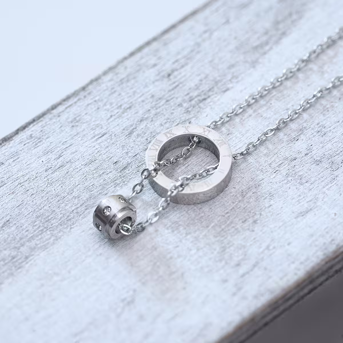 316鋼飾&times;晶鑽羅盤&times;銀色-第1張