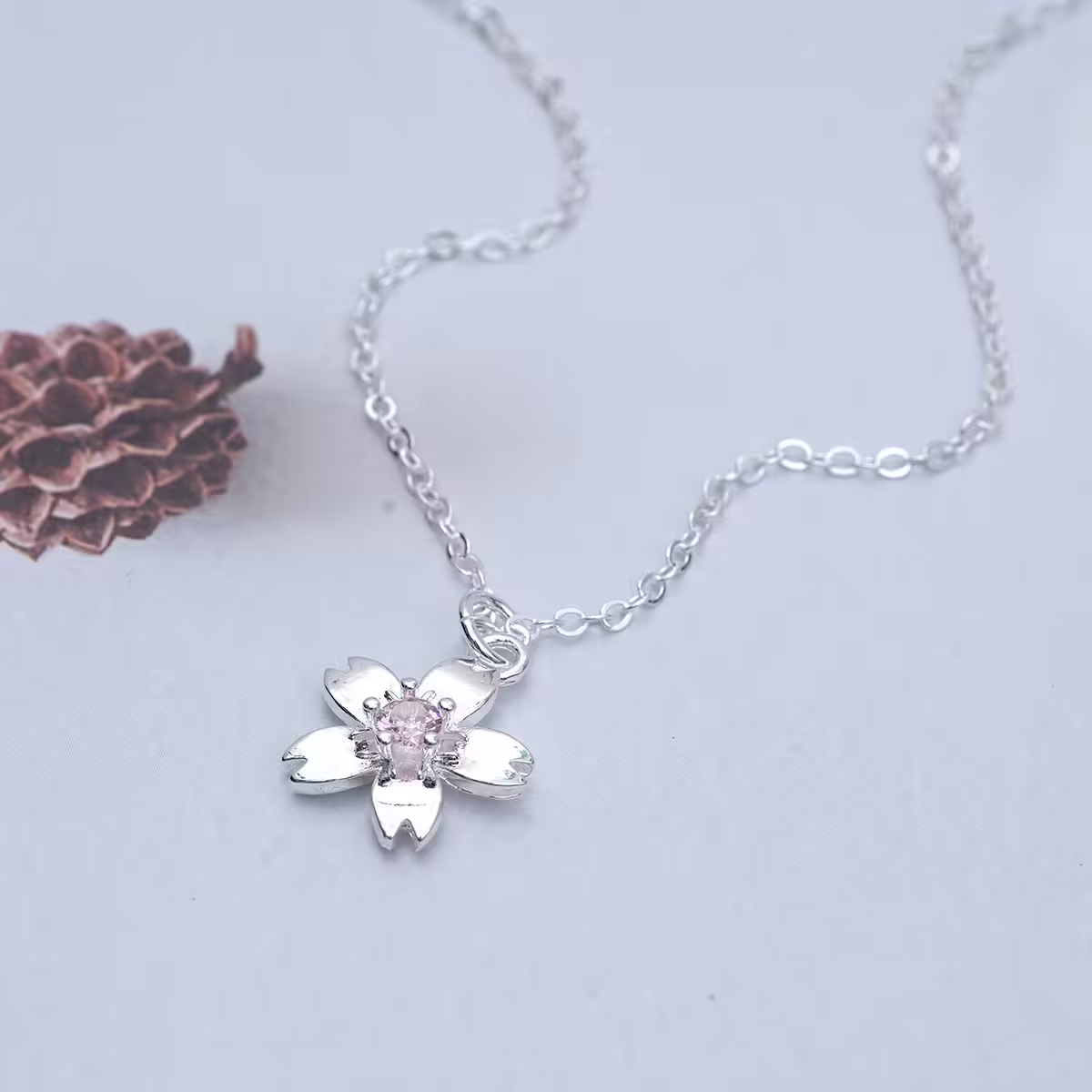 925銀飾&times;十里桃花&times;鎖骨項鍊-第1張