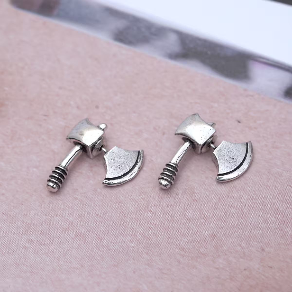 個性復古斧頭&times;後掛式耳環-第3張