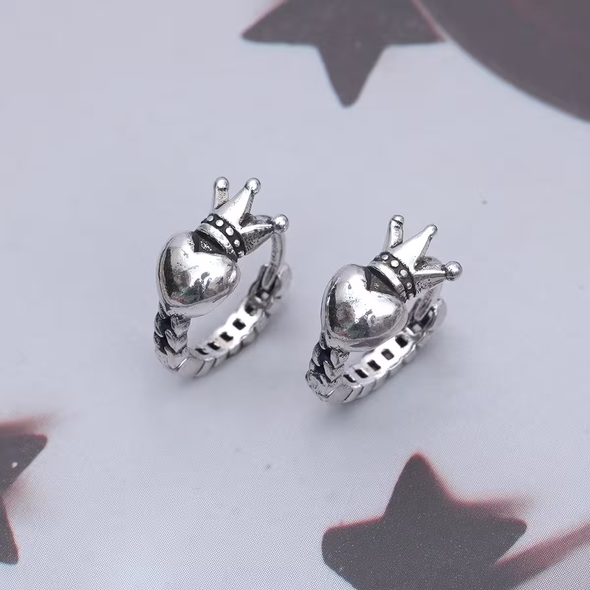 復古愛心皇冠&times;耳扣-第1張