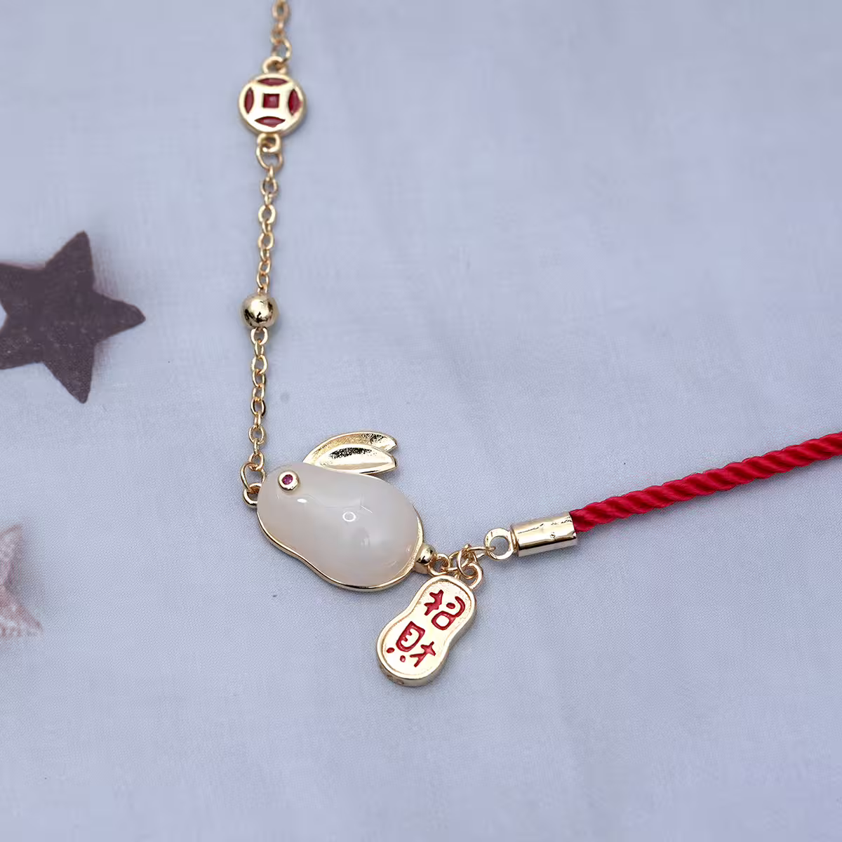 平安納福小兔&times;紅繩手鍊-第3張