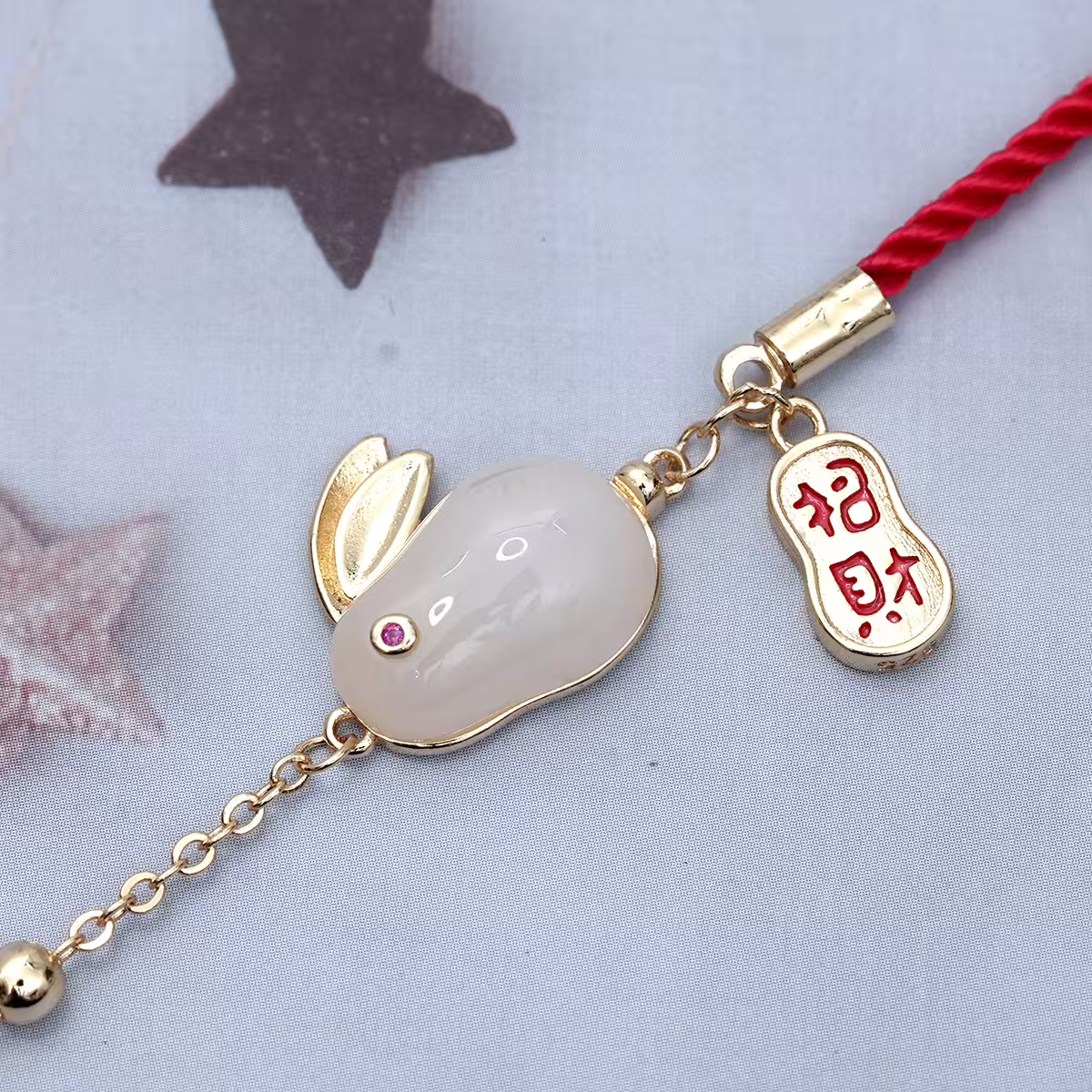 平安納福小兔&times;紅繩手鍊-第4張
