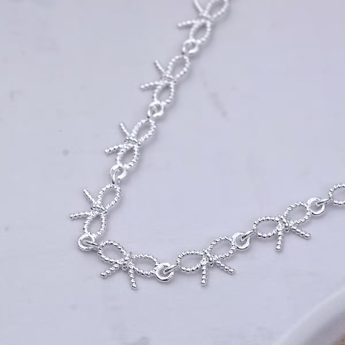 925銀飾&times;小小蝴蝶結&times;手鍊-第3張