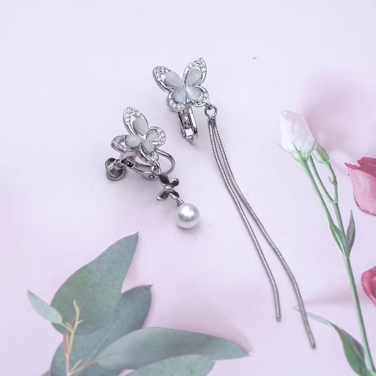 冰透蝴蝶&times;不對稱螺旋耳夾-第2張