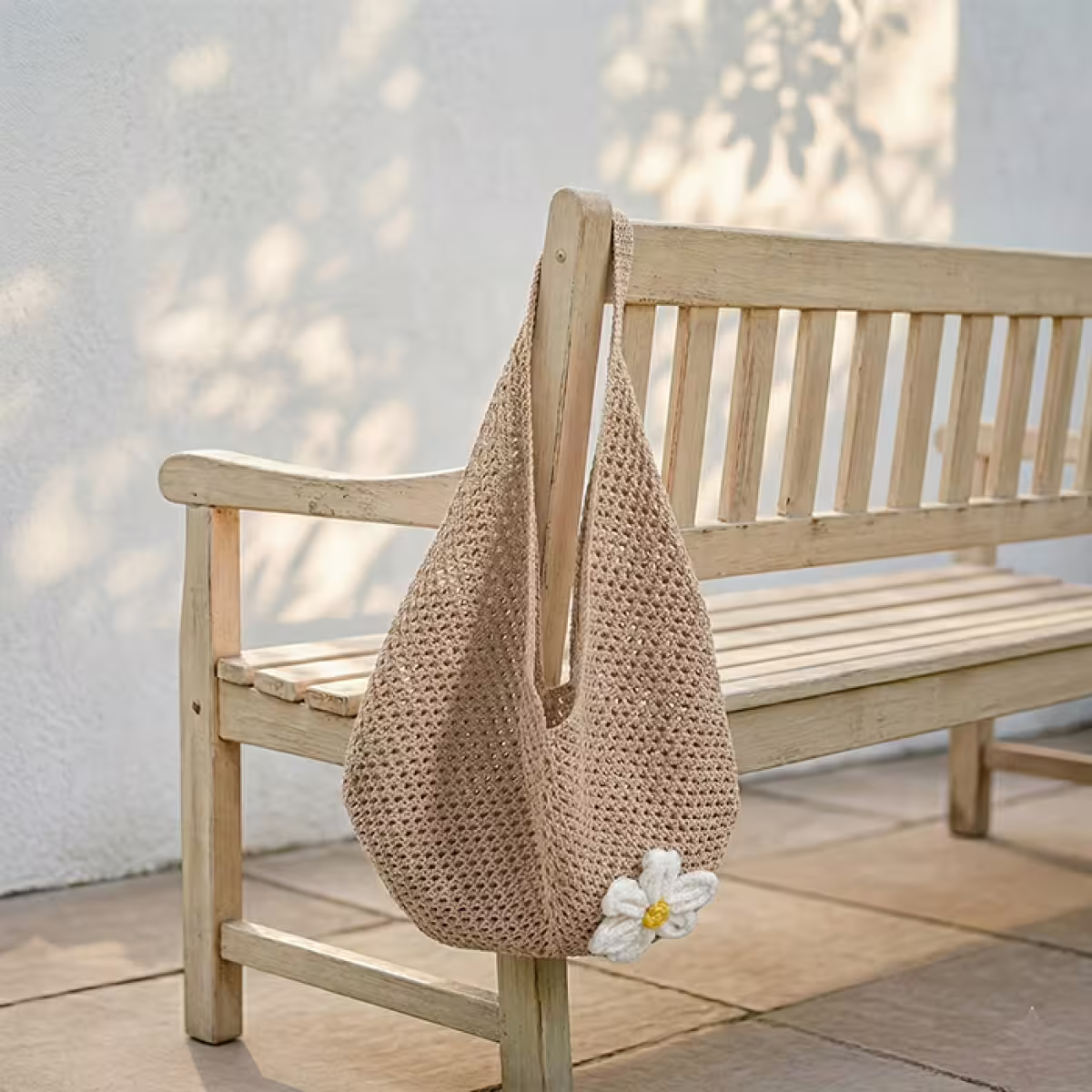 慵懶小花針織&times;肩背包&times;卡其-第1張