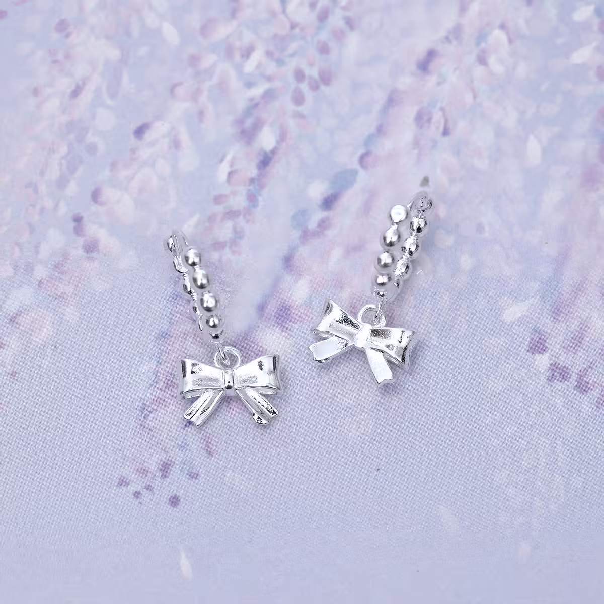 925銀針&times;米珠蝴蝶結&times;耳扣-第2張