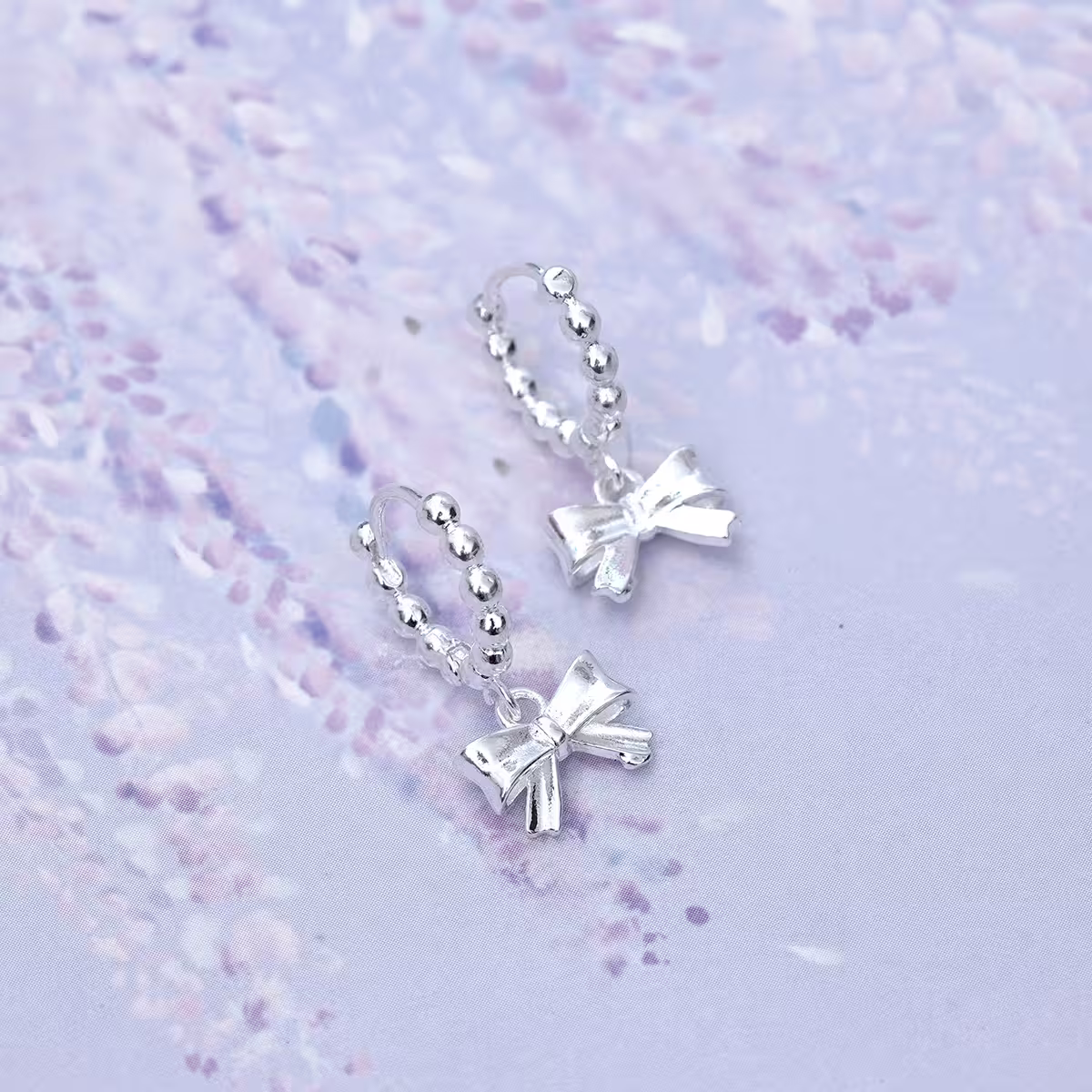 925銀針&times;米珠蝴蝶結&times;耳扣-第3張