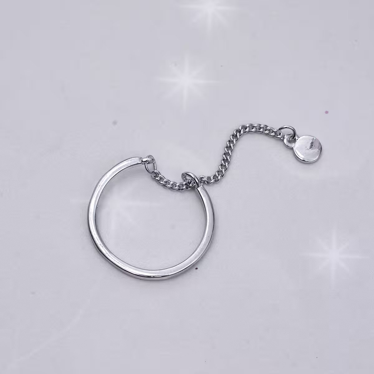 925銀飾&times;圓片流蘇&times;開口戒指-第5張