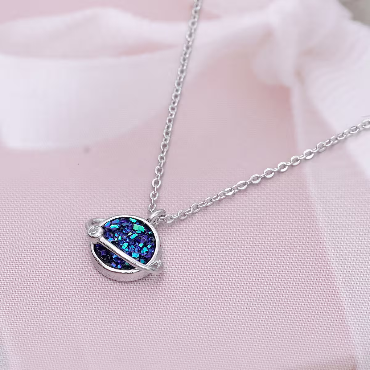 925銀飾&times;藍晶星球&times;鎖骨項鍊-第5張