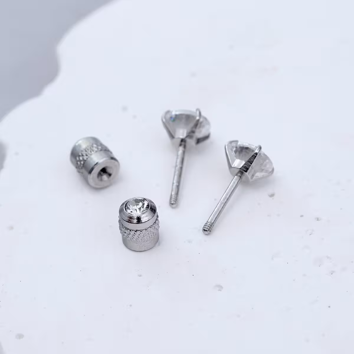 316鋼飾&times;單鑽&times;轉珠耳環-第4張