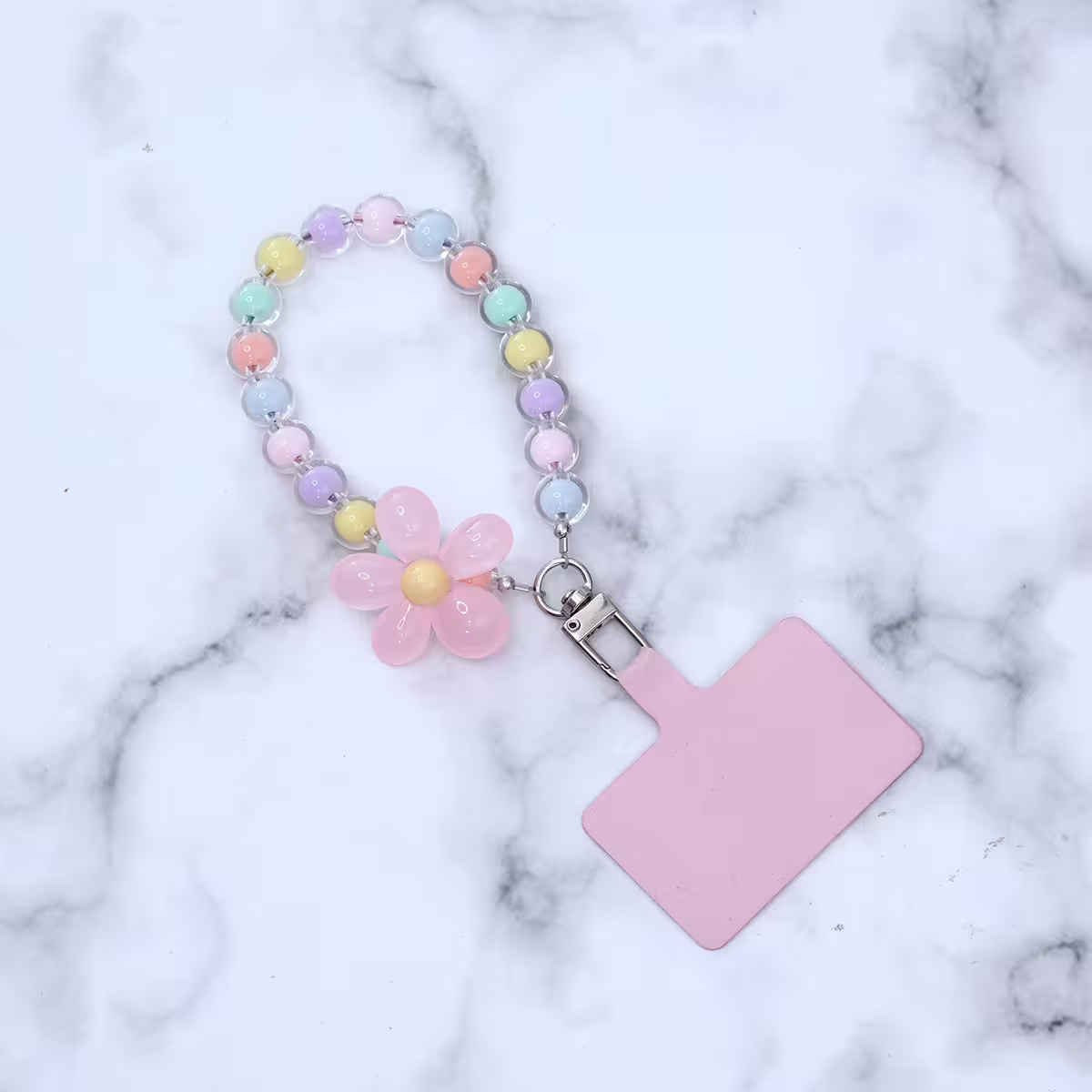 果凍小花朵&times;手機手提吊飾掛繩&times;彩色粉花-第1張