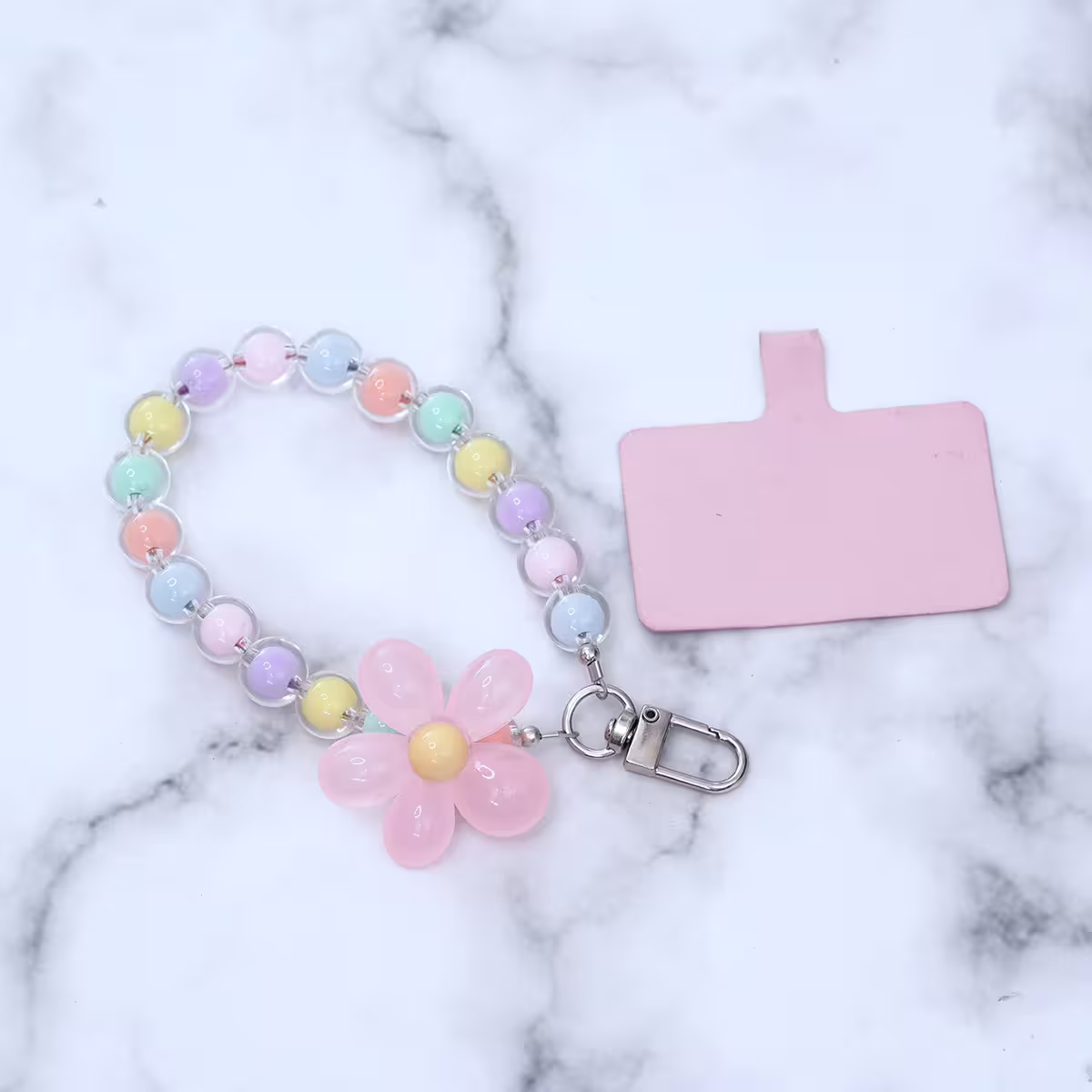 果凍小花朵&times;手機手提吊飾掛繩&times;彩色粉花-第2張