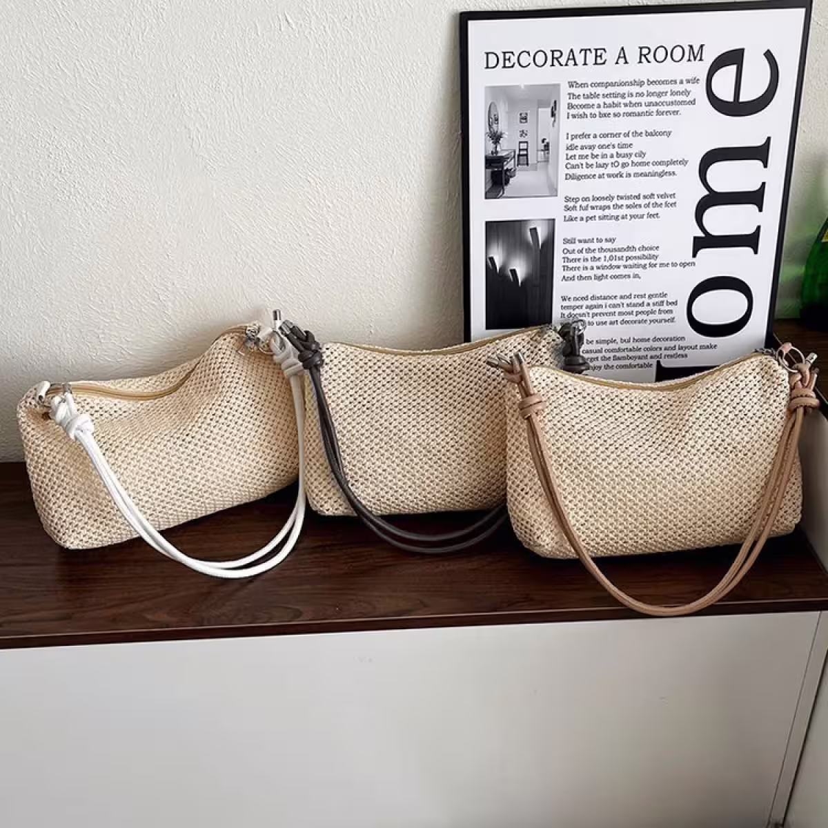 涼夏鏤空草編包&times;可調式斜背包&times;棕咖-第6張