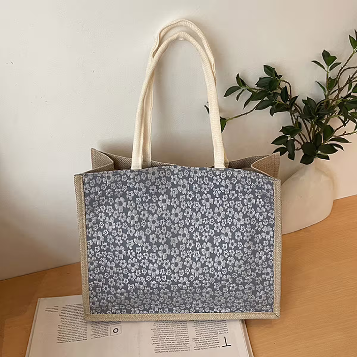 春語小碎花&times;肩背手提袋&times;藍色-第2張