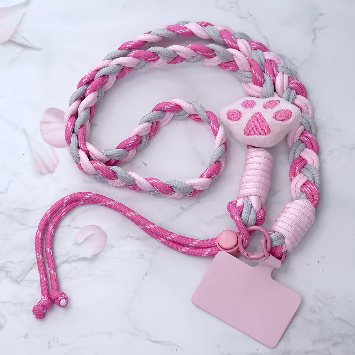 貓掌編織&times;手機斜背繩&times;可調式雙勾掛繩-第2張