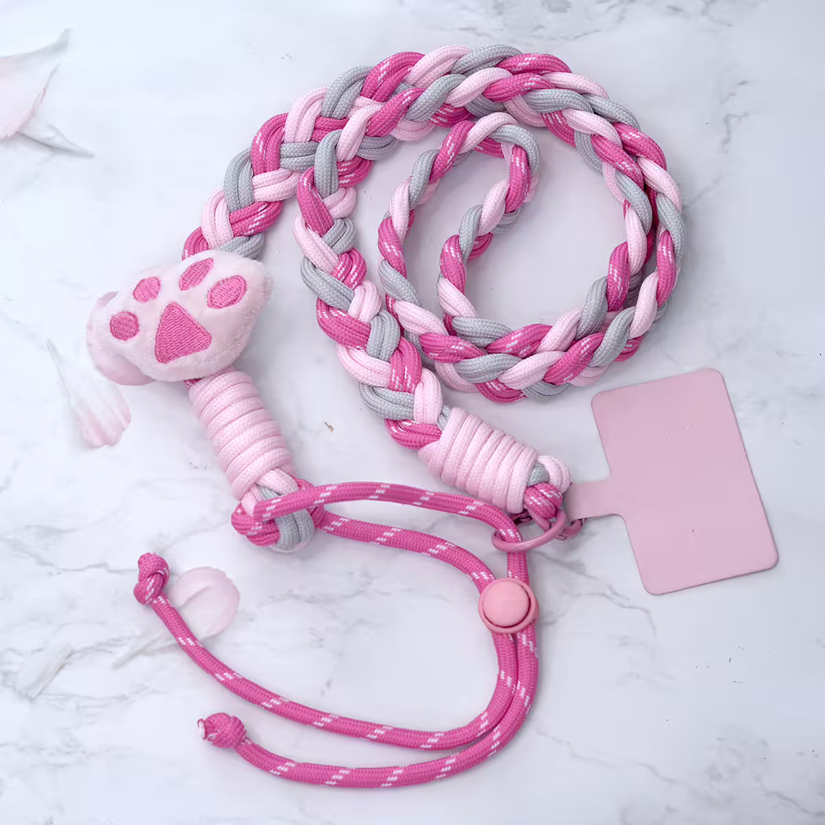 貓掌編織&times;手機斜背繩&times;可調式雙勾掛繩-第4張