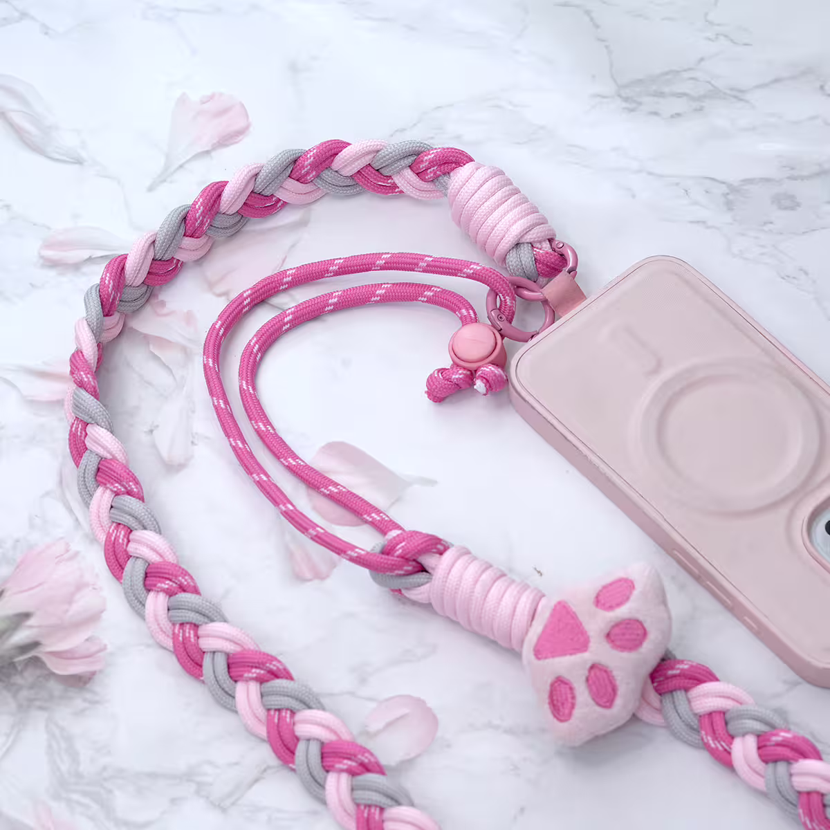 貓掌編織&times;手機斜背繩&times;可調式雙勾掛繩-第5張