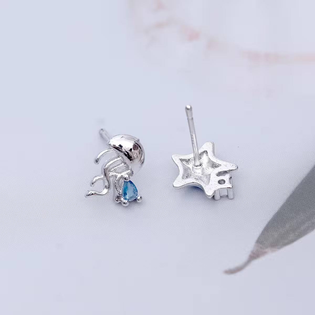 925銀針&times;水母海星&times;不對稱耳環-第5張