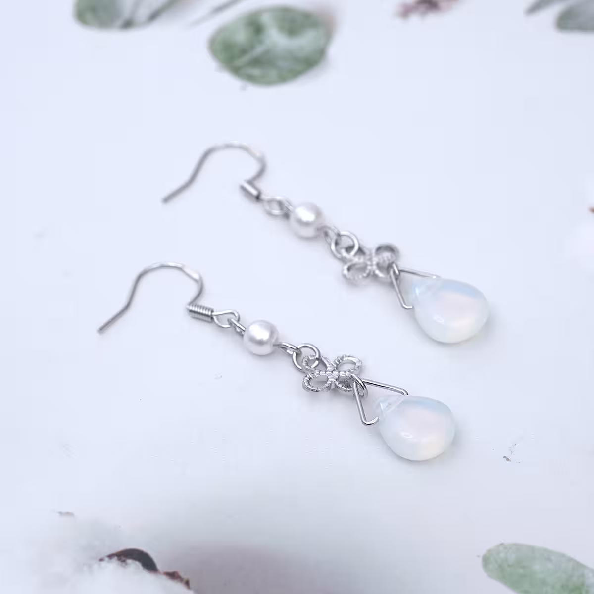 925銀針&times;中國結水滴&times;耳勾-第3張
